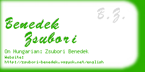 benedek zsubori business card